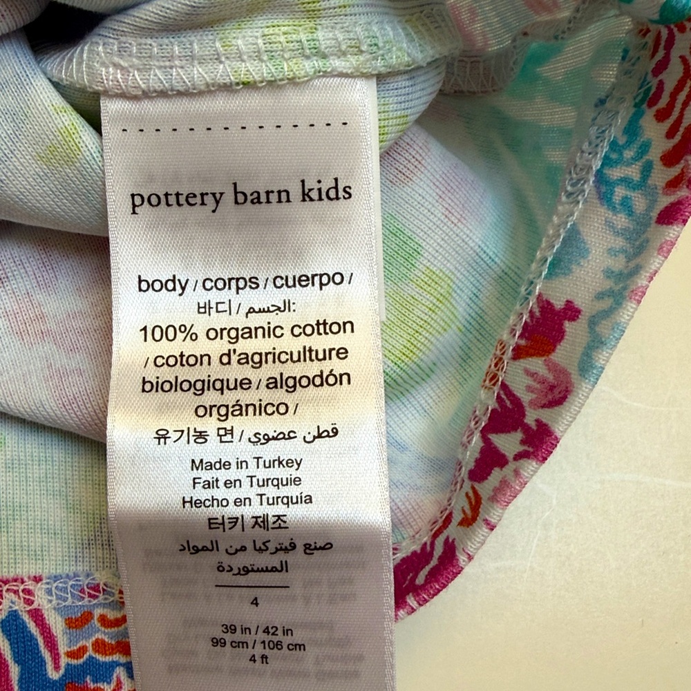 NWT Lilly Pulitzer for Pottery Barn Kids Pink Multicolor Mermaid Print Pajamas - Picture 5 of 7